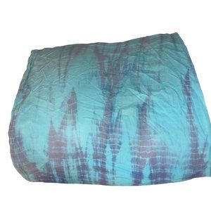 divine designs turquoise indigo tie dye cotton accent pillow cover
